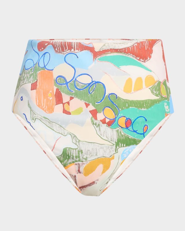 Nadia High-Waist Bikini Bottoms